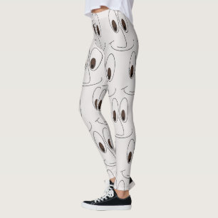 Smiling Face Pattern Funny Leggings