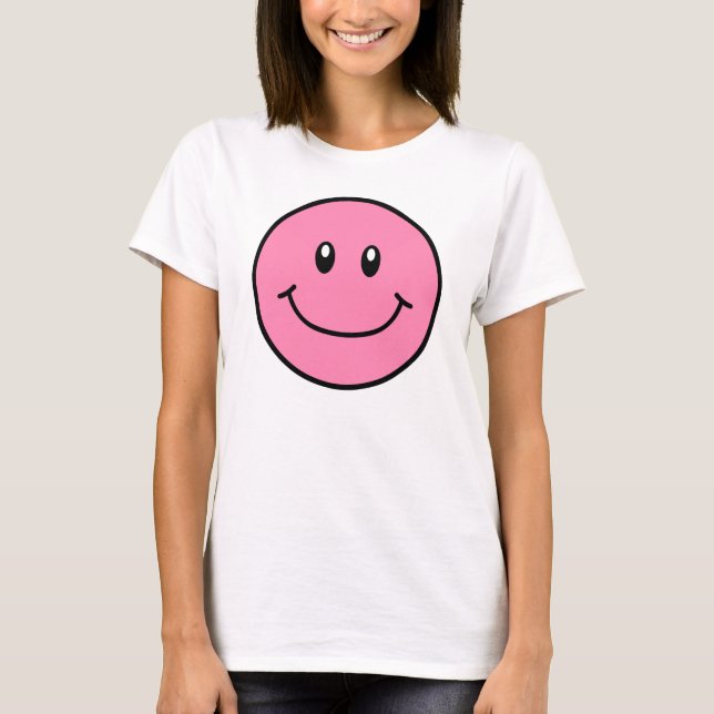 Smiling Face Shirt Pink 0001 (Front)