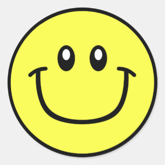 Smiling Face Stickers Yellow 0003