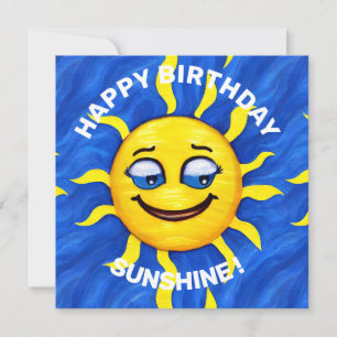 Smiling Face Sunny Sun Holiday Card