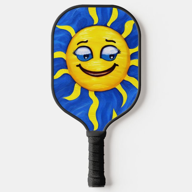Smiling Face Sunny Sun Pickleball Paddle (Front)