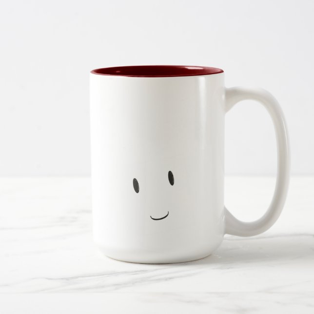 Smiling Face Two-Tone Coffee Mug (Right)