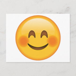 Smiling Face with Blushed Cheeks - Emoji Postcard