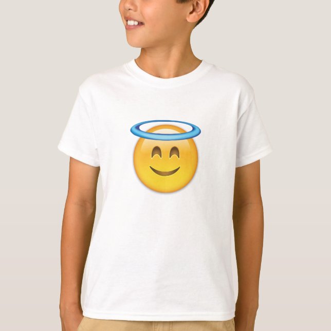 Smiling Face With Halo Emoji T-Shirt (Front)