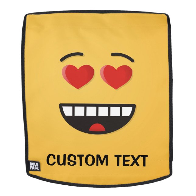 Smiling Face with Heart-Shaped Eyes Backpack (Removable Face)