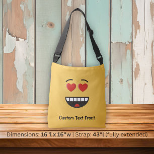 Smiling Face with Heart-Shaped Eyes Crossbody Bag