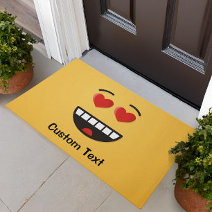 Smiling Face with Heart-Shaped Eyes Doormat