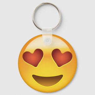 Smiling Face With Heart Shaped Eyes Emoji Key Ring