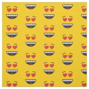 Smiling Face with Heart-Shaped Eyes Fabric