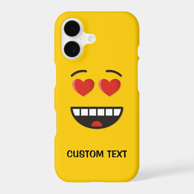 Smiling Face with Heart-Shaped Eyes iPhone Case (Back)