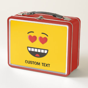 Smiling Face with Heart-Shaped Eyes Metal Lunch Box