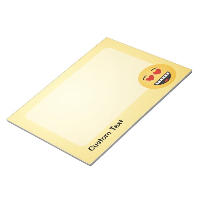 Smiling Face with Heart-Shaped Eyes Notepad (Angled)