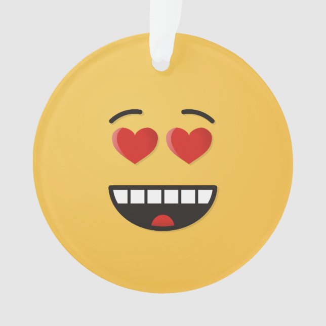 Smiling Face with Heart-Shaped Eyes Ornament (Front)