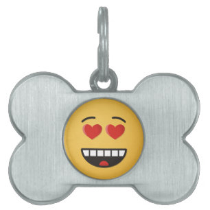 Smiling Face with Heart-Shaped Eyes Pet Tag