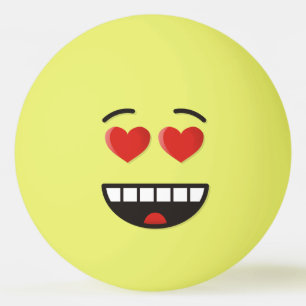 Smiling Face with Heart-Shaped Eyes Ping Pong Ball