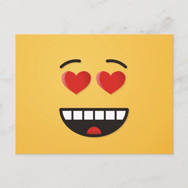 Smiling Face with Heart-Shaped Eyes Postcard (Front)