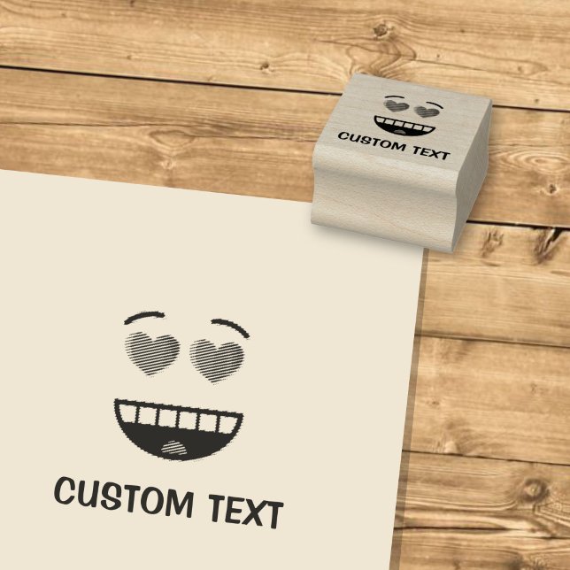 Smiling Face with Heart-Shaped Eyes Rubber Stamp (Creator Uploaded)