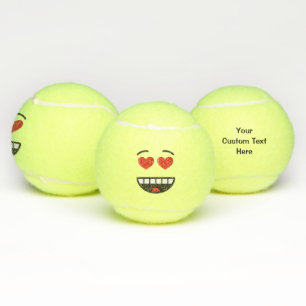Smiling Face with Heart-Shaped Eyes Tennis Balls