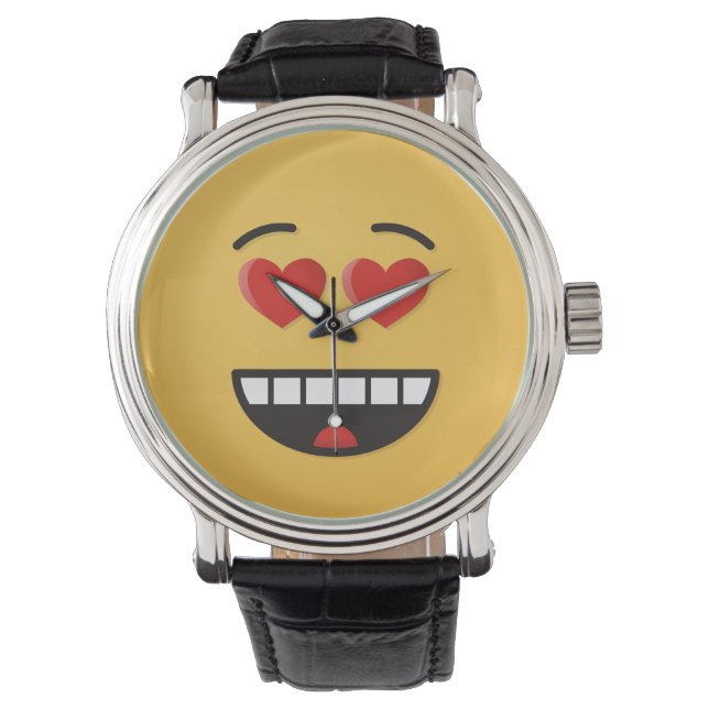Smiling Face with Heart-Shaped Eyes Watch (Front)
