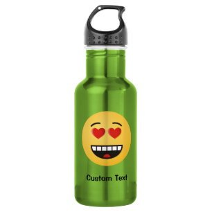 Smiling Face with Heart-Shaped Eyes Water Bottle