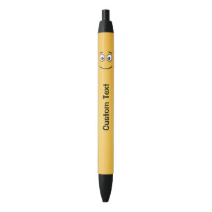 Smiling Face with Open Eyes Black Ink Pen