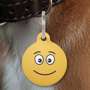 Smiling Face with Open Eyes Pet ID Tag
