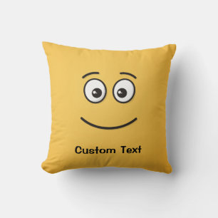 Smiling Face with Open Eyes Throw Pillow