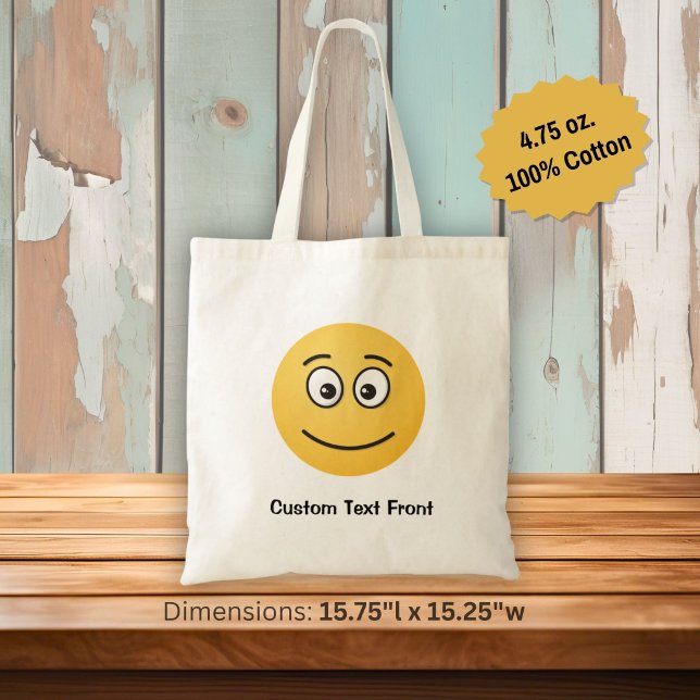 Smiling Face with Open Eyes Tote Bag (Creator Uploaded)