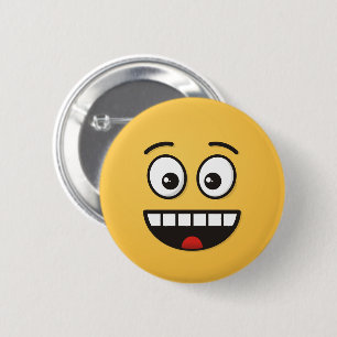 Smiling Face with Open Mouth 6 Cm Round Badge