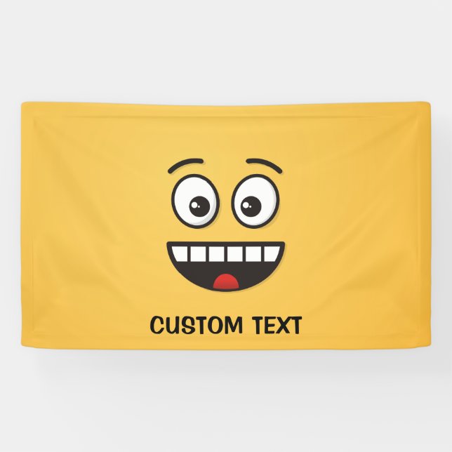 Smiling Face with Open Mouth Banner (Horizontal)