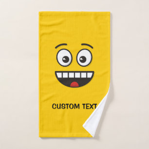Smiling Face with Open Mouth Bath Towel Set
