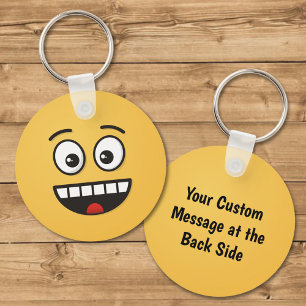 Smiling Face with Open Mouth Key Ring