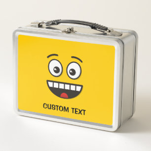 Smiling Face with Open Mouth Metal Lunch Box