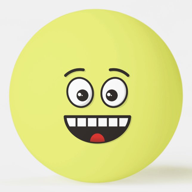 Smiling Face with Open Mouth Ping-Pong Ball (Front)