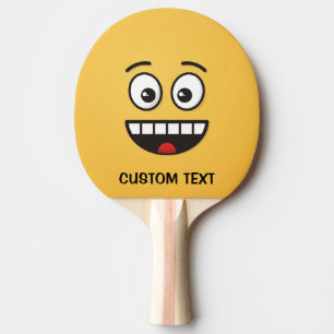 Smiling Face with Open Mouth Ping-Pong Paddle