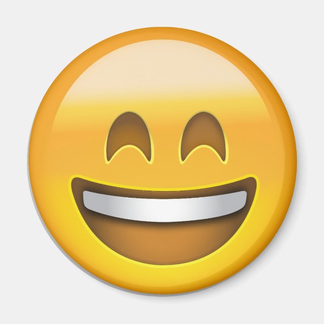 Smiling Face With Open Mouth & Smiling Eyes Emoji Magnet (Front)