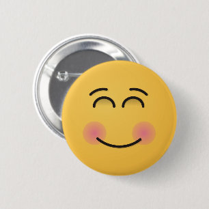 Smiling Face with Smiling Eyes 6 Cm Round Badge