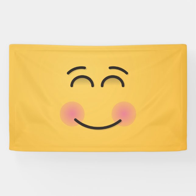 Smiling Face with Smiling Eyes Banner (Horizontal)