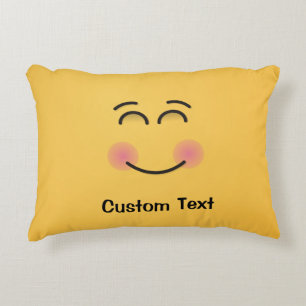 Smiling Face with Smiling Eyes Decorative Pillow