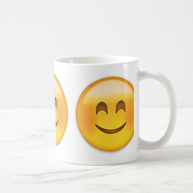 Smiling Face With Smiling Eyes Emoji Coffee Mug (Right)