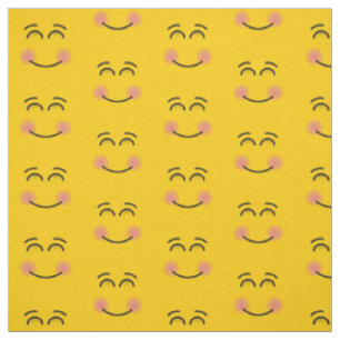 Smiling Face with Smiling Eyes Fabric