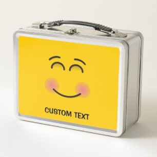 Smiling Face with Smiling Eyes Metal Lunch Box