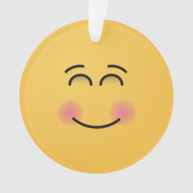 Smiling Face with Smiling Eyes Ornament (Front)