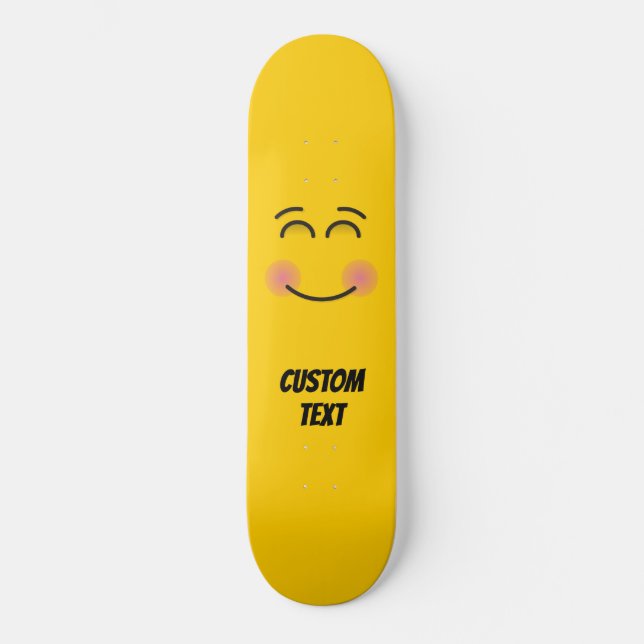 Smiling Face with Smiling Eyes Skateboard (Front)