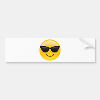 Smiling Face With Sunglasses Cool Emoji Bumper Sticker