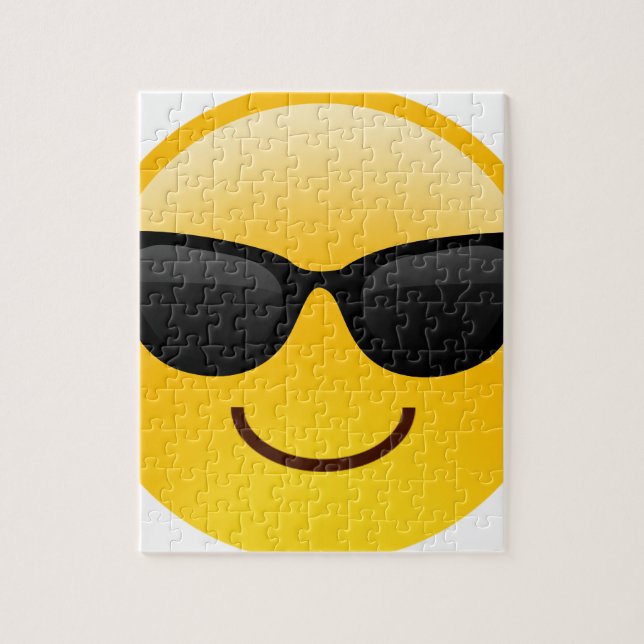 Smiling Face With Sunglasses Cool Emoji Jigsaw Puzzle (Vertical)