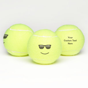 Smiling Face with Sunglasses Tennis Balls