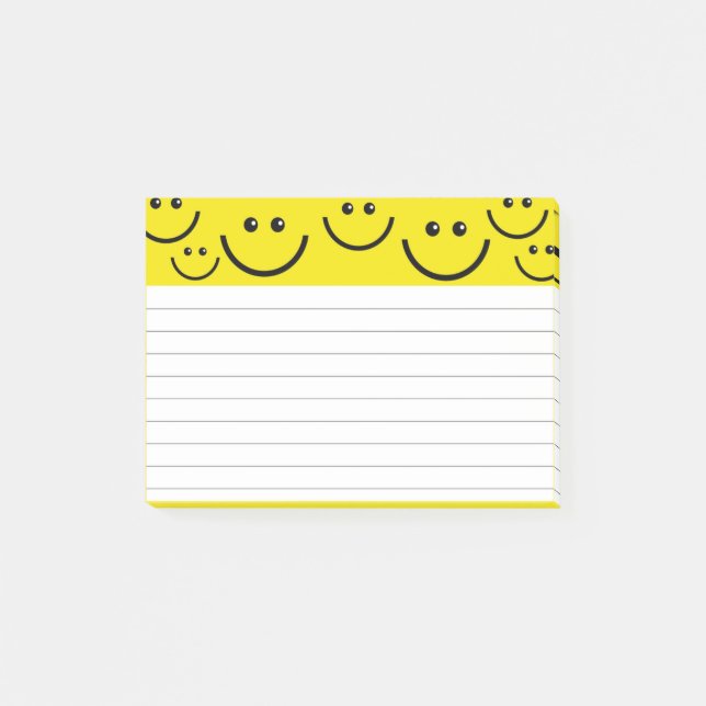 Smiling Faces in Sunshine Yellow Post-it Notes (Front)