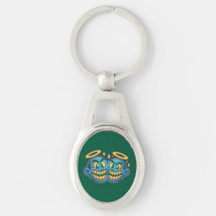 Smiling faces. key ring