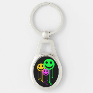 Smiling faces key ring